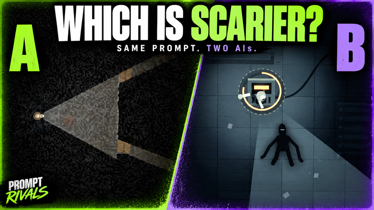 Which is scarier? A flashlight in Game A and a shadowy figure in Game B.